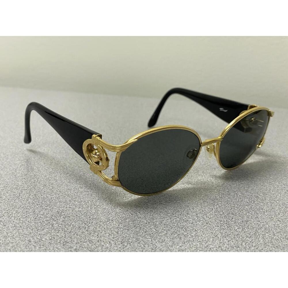 Tura Vintage Women’s Sunglasses Mod-954 Black Gold FRAMES ONLY 55-17-130 HTF